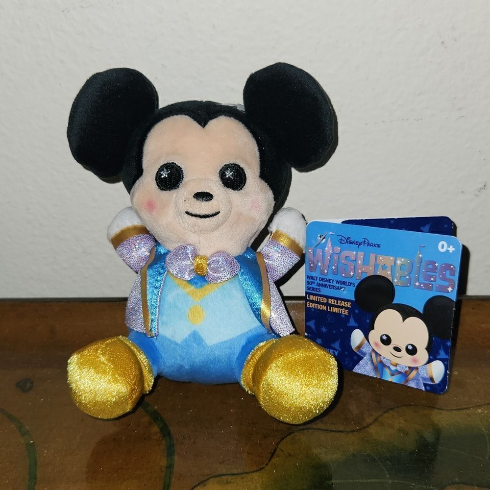 Disney Parks Wishables Mickey Mouse WDW 50th Anniversary Limited Release Plush